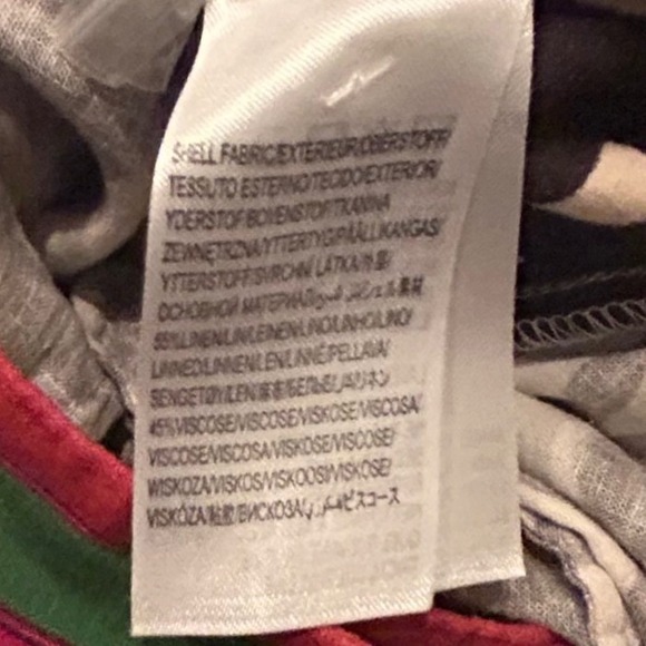 Farm Rio Anthropologie Wide Leg Linen Pants Black White Monstera Leaf Small Boho - Picture 9 of 13